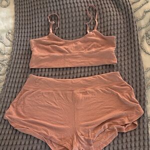 Athleta Women's Pajama Set in Dusty Rose